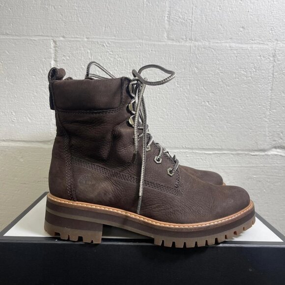 Timberland Courmayeur Valley 6" Hiking Boots A23UY Brown Leather Women's 9 US - Picture 3 of 12